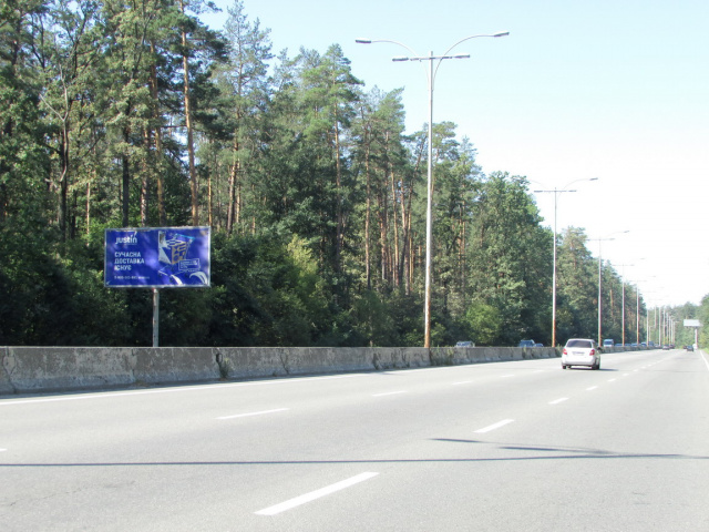 Щит 6x3,  Велика Кільцева дорога, за 1300 метрів руху в напрямку Гостомельського шосе, ліворуч