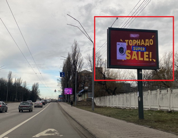 Цифрова панель 3.14x2.32,  Олени Теліги вул., 2 , 250 м від вул. Дегтярівська, навпроти вул. Гонти