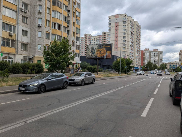 Щит 6x3,  Княжий-Затон, 4 до перехрестя з вул. Срібнокільська, ліворуч