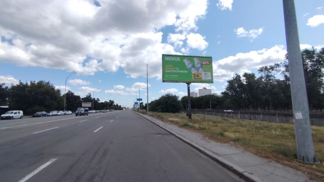 Щит 6x3,  Броварський проспект,  31 навпроти (рух на виїзд із міста)
