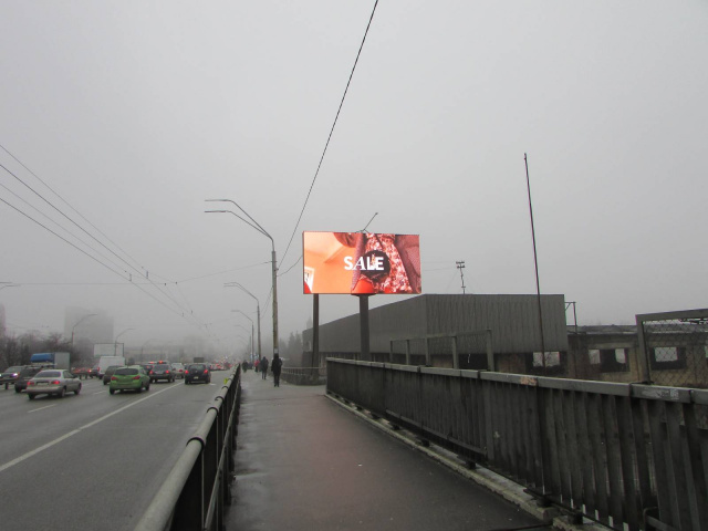 Цифрова панель 6x3,  Берестейський (Перемоги) пр-кт, шляхопровід біля м.Святошин, рух до центру міста