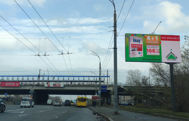 Цифрова панель 6x3,  Шухевича пр-кт/ Оноре де Бальзака вул., рух від Північного мосту