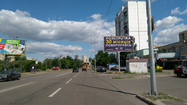 Щит 6x3, Райдужна, між буд.13 та 15 (супермаркет "Фуршет") Щит 6x3, Райдужна, між буд.13 та 15 (супермаркет "Фуршет")