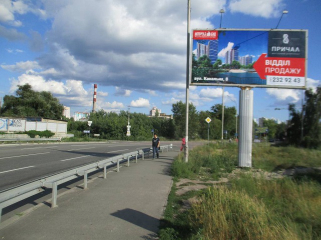 Щит 6x3,  Сортувальна / Канальна, рух від Дарницького шосе