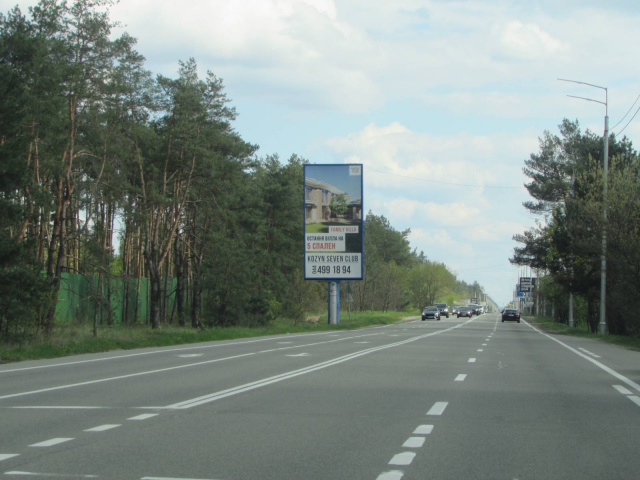 Беклайт 4x8,  Столичне шосе / Конча Озерна, рух із Киева, ліворуч
