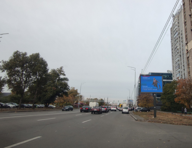 Цифрова панель 3.14x2.32,  Дніпровська набережна, 3А (рух до мосту Патона)