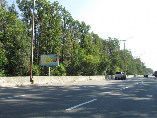 Щит 6x3,  Велика Кільцева дорога, після 1500 метрів руху від Гостомельського шосе, ліворуч